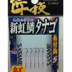 Angler's Emporium SASAME Red Snelled 2.5 Cm Tanago Microfishing Hooks From Japan (5 Pack)